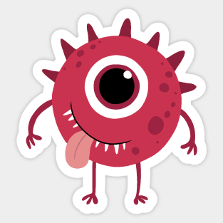 Red Monster Sticker